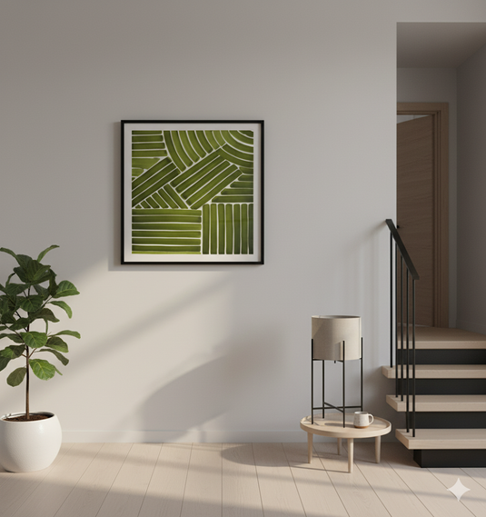 Emerald Rhythm Abstract Art Print