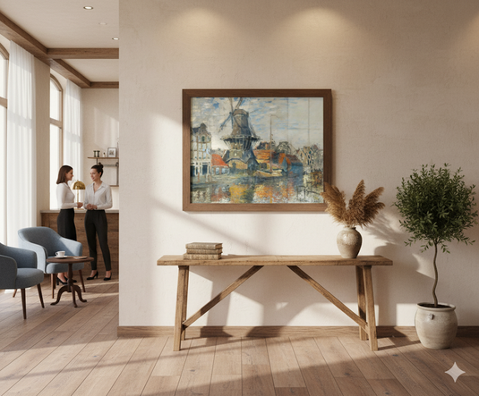 Monet- The Windmil On The Onbekende Gracht, Amsterdam, 1874