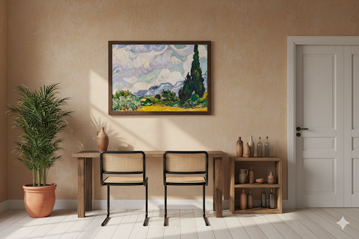 Van Gogh- Wheat Field With Cypresses, 1889