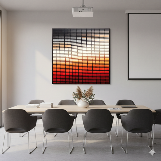 Gradient Sunset Abstract Wall Art