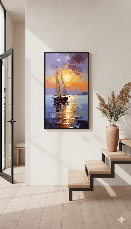 Sunset Sail on Lavender Seas