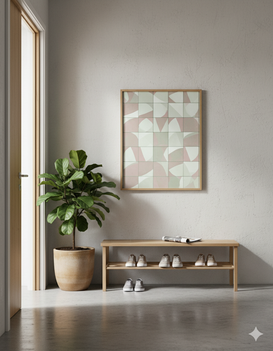 Geometric Blush: Modern Abstract Tiles