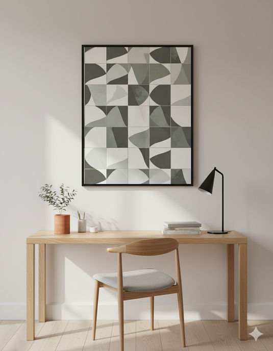 Geometric Serenity in Monochrome