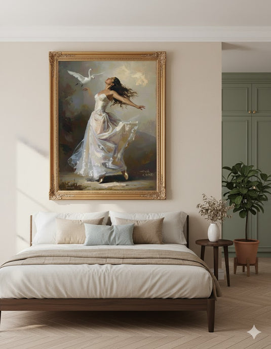 Graceful Swan Dance in White