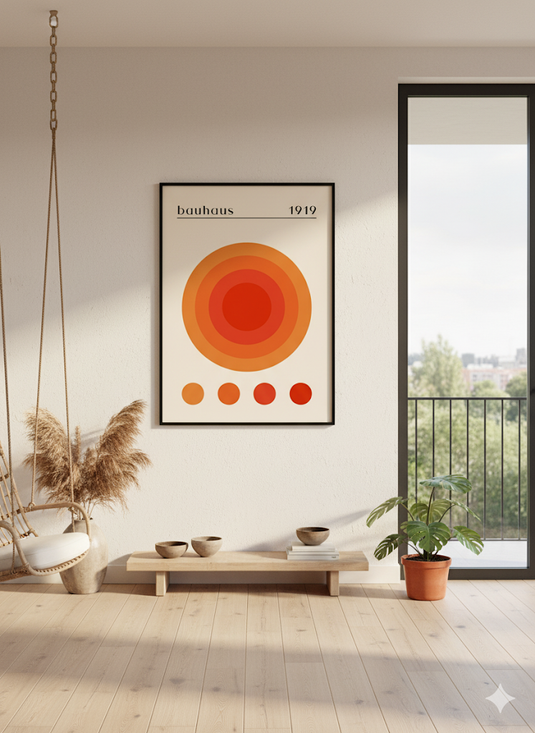 Bauhaus Sunburst - Warm Tones