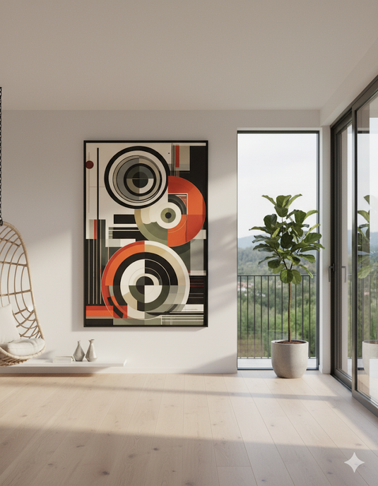 Concentric Harmony: Modern Geometric Abstract