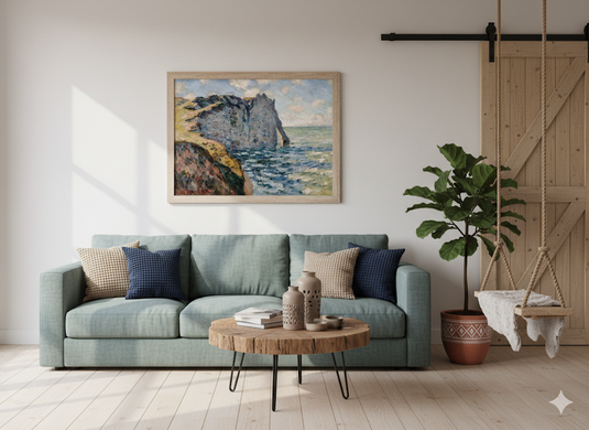 Monet- The Cliff Of Aval, Etretat, 1885