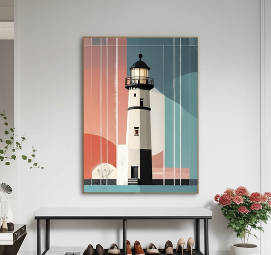 Coastal Beacon: Modern Minimalist Serenity