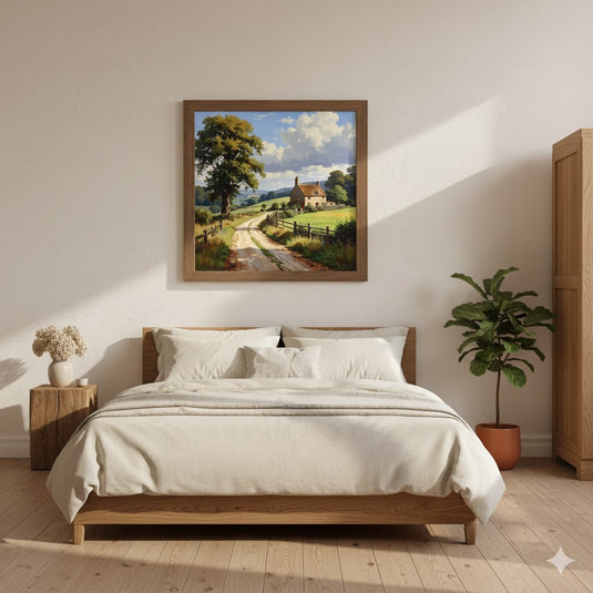 English Countryside Cottage Lane