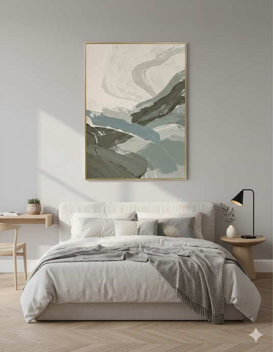 Serene Abstract Greys & Blues