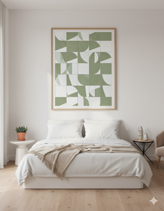 Abstract Geometrical Sage Tiles