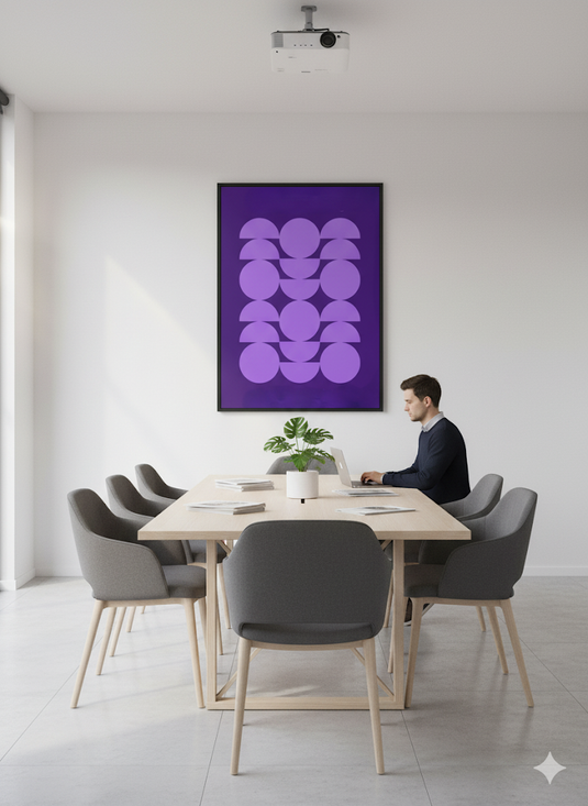 Geometric Harmony in Purple Hues