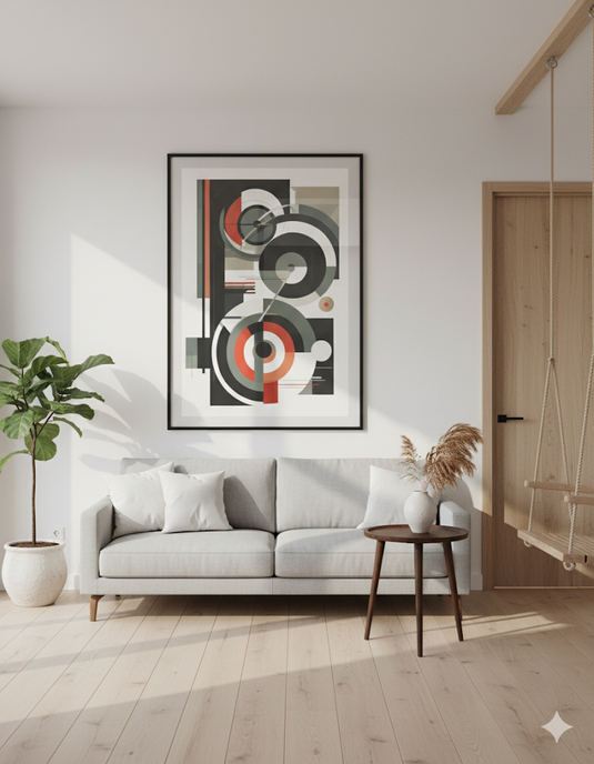 Geometric Harmony: Mid-Century Modern Abstract