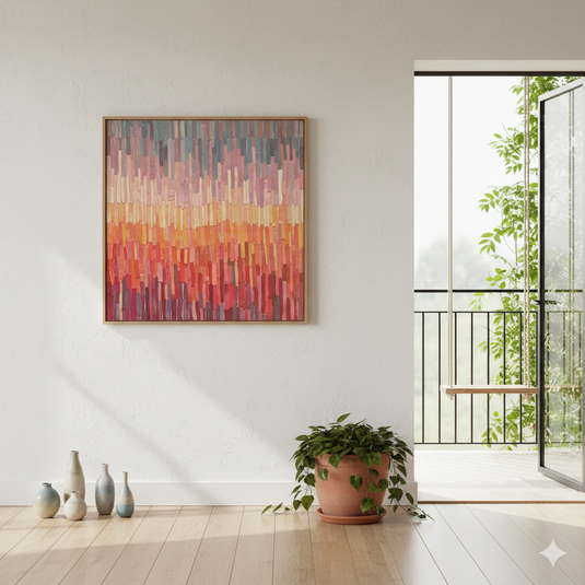 Sunset Hues Abstract Wall Art
