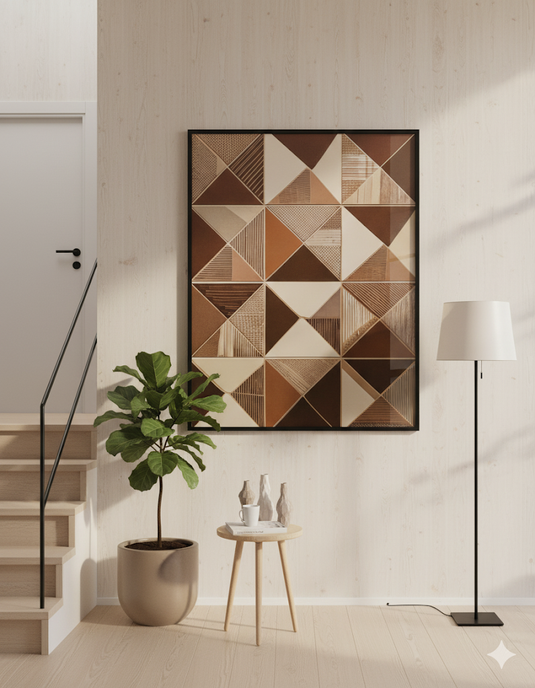 Abstract Earth Tones Geometric Harmony