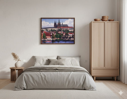 Prague Castle View, Illustrated Serenity