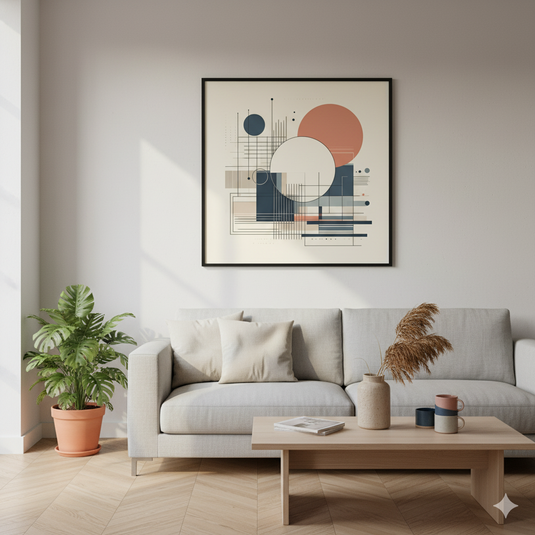 Geometric Harmony in Mid-Century Modern