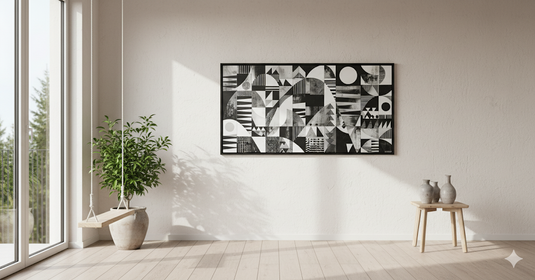 Monochromatic Harmony: Geometric Abstraction