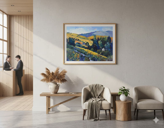 Golden Fields and Mountain Retreat