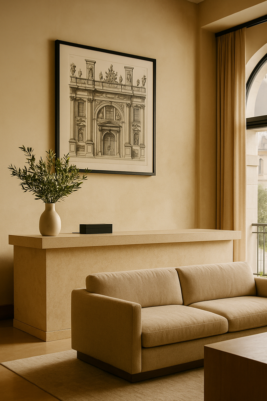 Renaissance Grandeur Façade Sketch