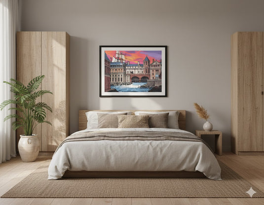 Crimson Sunset Over Grand Harbor