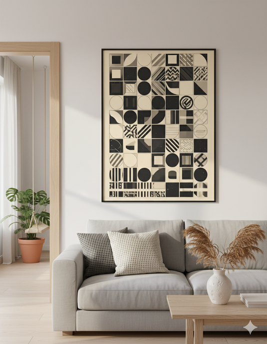 Monochromatic Modern Geometric Harmony