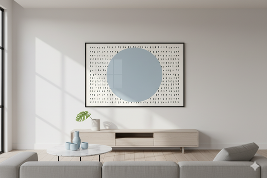 Serene Blue Dot Abstract