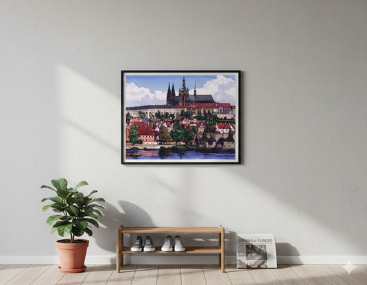 Prague Castle View, Illustrated Serenity
