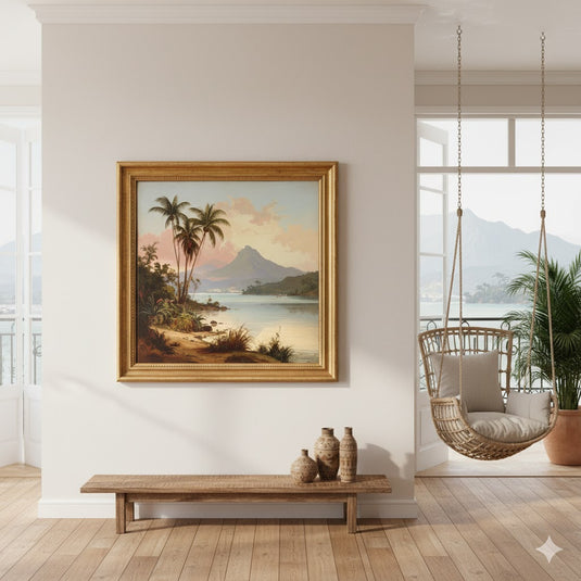 Tropical Sunset Lagoon View