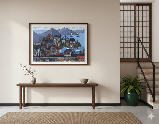 Coastal Cityscape: East Meets West