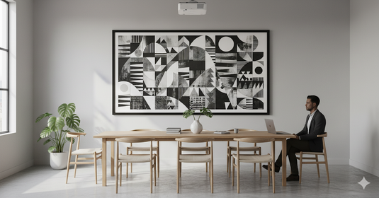 Monochromatic Harmony: Geometric Abstraction