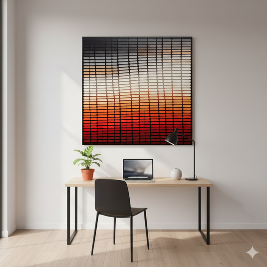 Gradient Sunset Abstract Wall Art