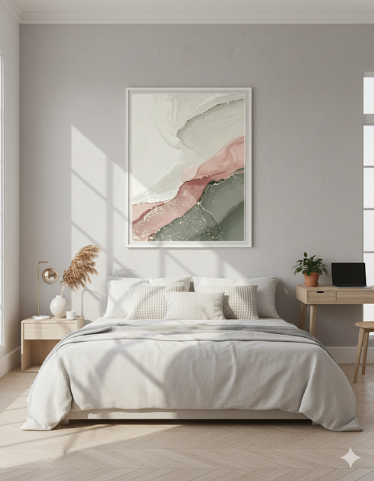 Blush and Gold Marble Flow