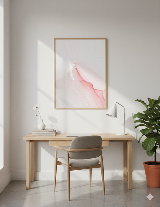 Rose Blush Abstract Flow