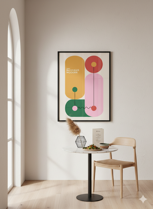Geometric Harmony: A Bauhaus Modern Piece