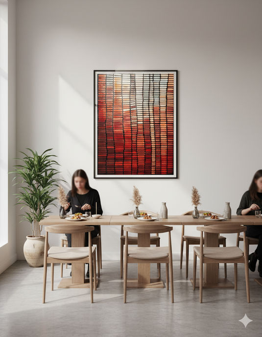 Ember Glow Abstract Array