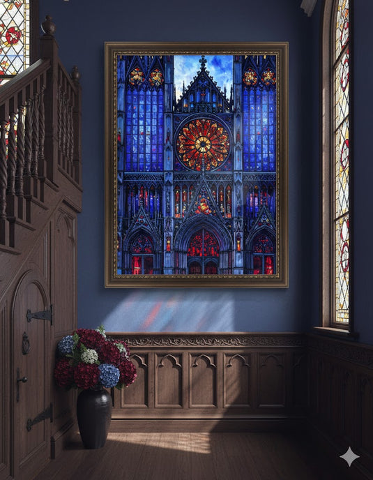 Gothic Midnight Rose Window