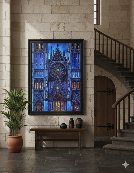 Gothic Night Cathedral Rose Window