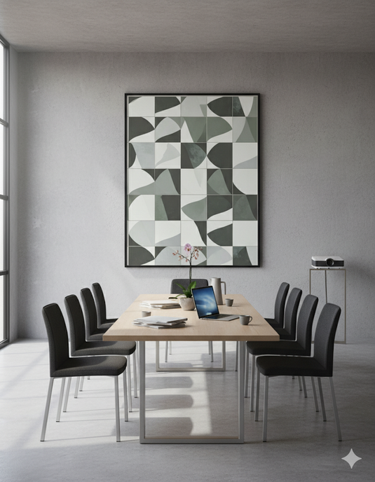 Geometric Serenity in Monochrome