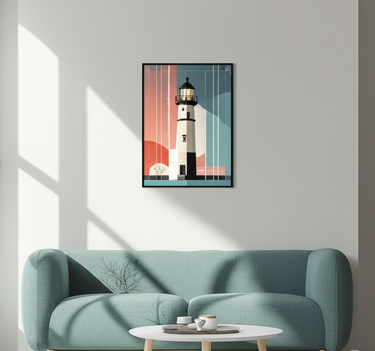 Coastal Beacon: Modern Minimalist Serenity