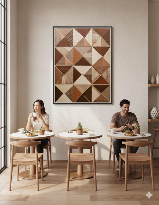 Abstract Earth Tones Geometric Harmony