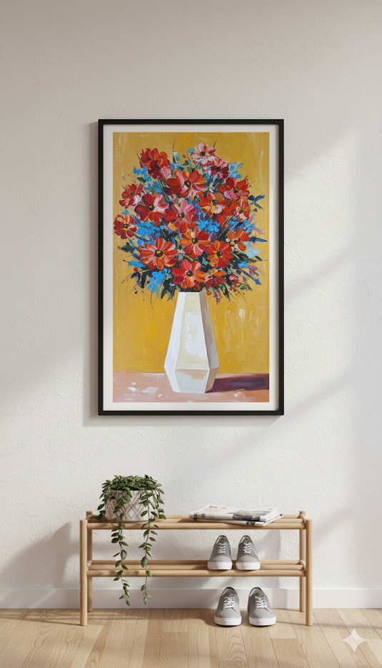 Vibrant Blooms in Modern Vase