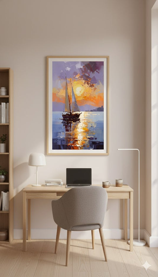 Sunset Sail on Lavender Seas