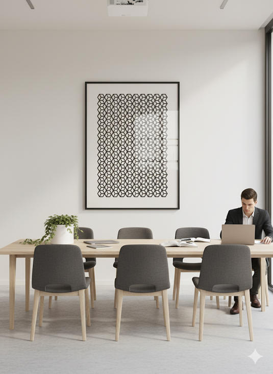 Interlocking Cubes Abstract Art