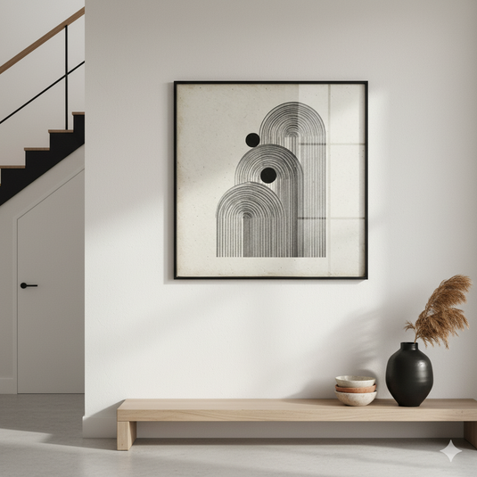 Abstract Arches: Mid-Century Modern Harmony