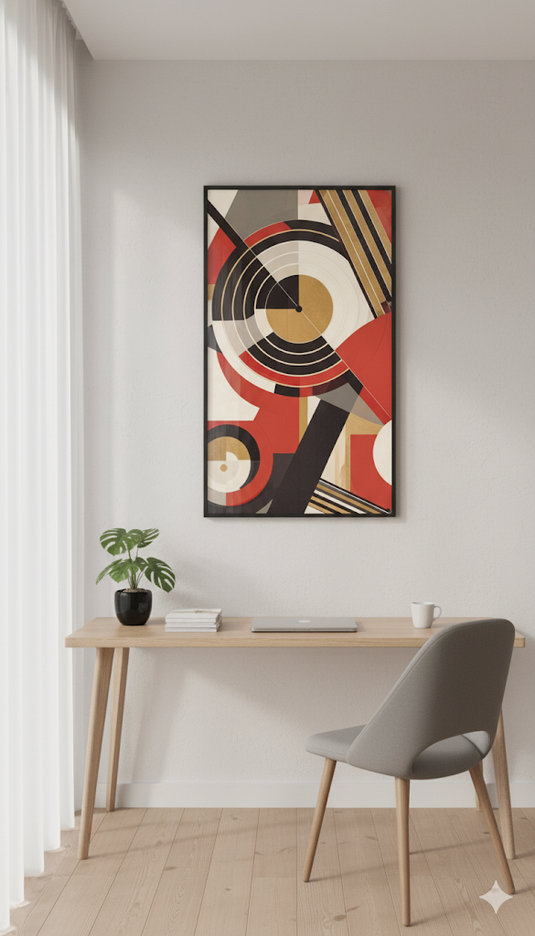 Abstract Rhythms in Red & Gold