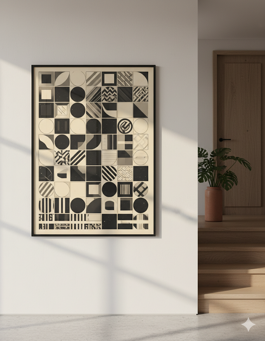 Monochromatic Modern Geometric Harmony