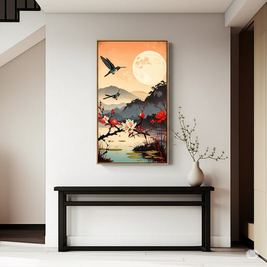 Lunar Bloom Hummingbirds Serenity