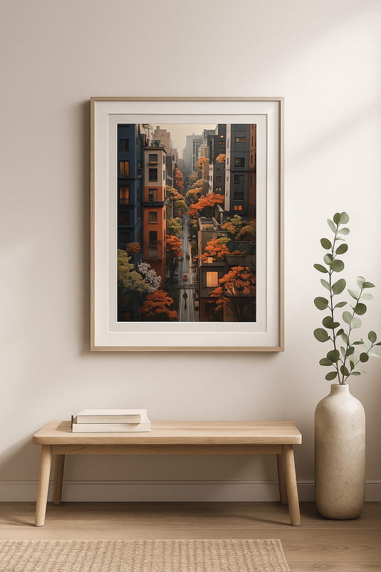 Autumnal Cityscape Serenity