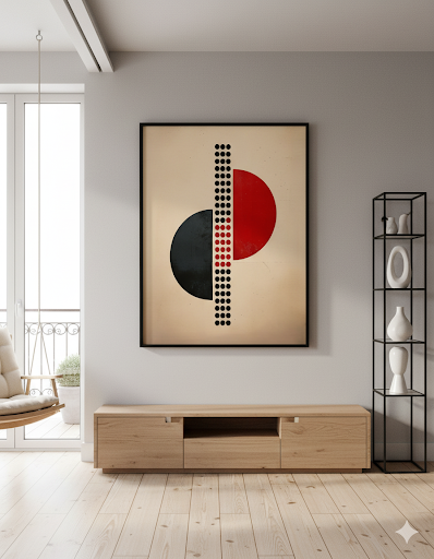 Abstract Harmony: Red and Black